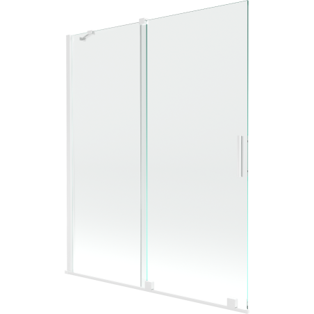 Mexen Velar duschwand 2-flügelig schiebbar 140 x 150 cm, transparent, weiß - 896-140-000-01-20