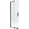 Mexen Velar 2-flügeliger Badewannenaufsatz, verschiebbar, 70 x 150 cm, transparent, schwarz - 896-070-000-01-70