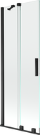 Mexen Velar Duschtrennwand 2-flügelig verschiebbar 70 x 150 cm, transparent, schwarz - 896-070-000-01-70