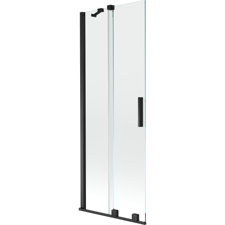Mexen Velar 2-flügelige verschiebbare Duschwand 75 x 150 cm, transparent, schwarz - 896-075-000-01-70