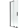 Mexen Velar 2-flügelige verschiebbare Duschwand 75 x 150 cm, transparent, schwarz - 896-075-000-01-70
