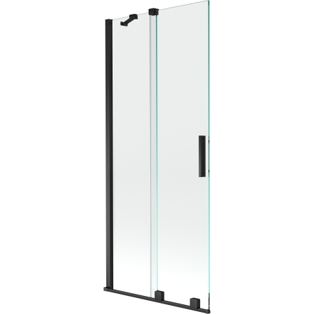 Mexen Velar zweiflügelige Duschabtrennung zum Schieben 80 x 150 cm, transparent, schwarz - 896-080-000-01-70