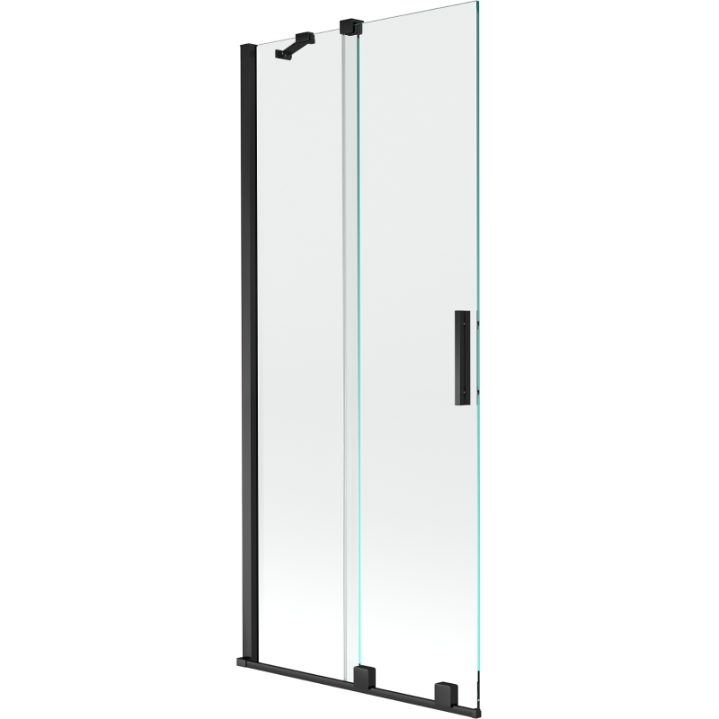 Mexen Velar Duschabtrennung 2-flügelig verschiebbar 85 x 150 cm, transparent, schwarz - 896-085-000-01-70