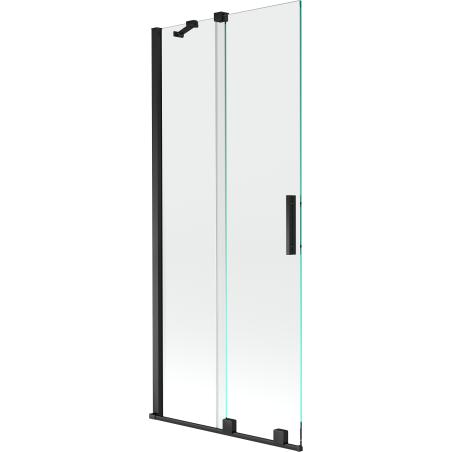 Mexen Velar Duschabtrennung 2-flügelig verschiebbar 85 x 150 cm, transparent, schwarz - 896-085-000-01-70