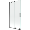 Mexen Velar zweiflügelige, verschiebbare Badewannenabtrennung 90 x 150 cm, transparent, schwarz - 896-090-000-01-70