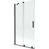 Mexen Velar 2-flügelige, verschiebbare Badewannenabtrennung 100 x 150 cm, transparent, schwarz - 896-100-000-01-70
