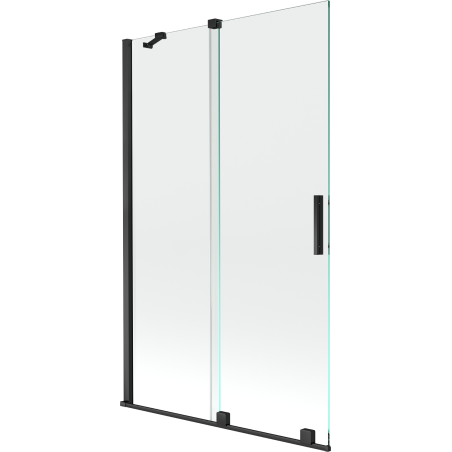 Mexen Velar 2-flügelige, verschiebbare Badewannenabtrennung 110 x 150 cm, transparent, schwarz - 896-110-000-01-70