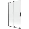 Mexen Velar 2-flügelige, verschiebbare Badewannenwand 110 x 150 cm, transparent, schwarz - 896-110-000-01-70