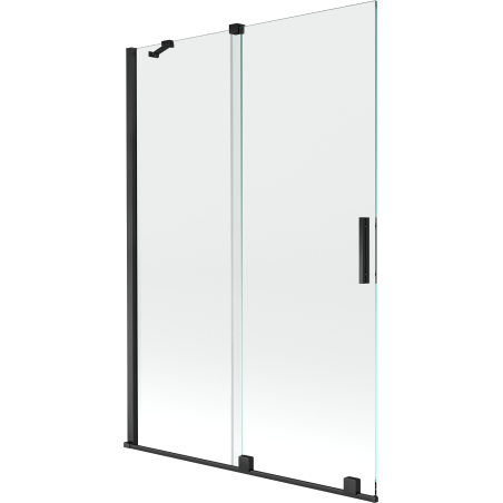 Mexen Velar Mexen Velar 2-flügelige verschiebbare Badewannenfaltwand 120 x 150 cm, transparent, schwarz - 896-120-000-01-70