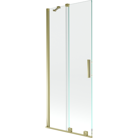 Mexen Velar 2-fach faltbare Duschwand 80 x 150 cm, transparent, gold - 896-080-000-01-50