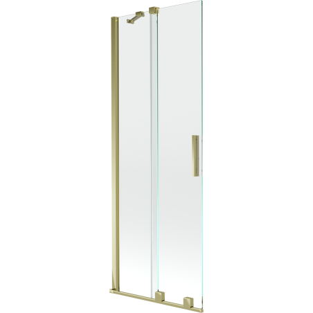 Mexen Velar 2-flügelige verschiebbare Badewannenabtrennung 70 x 150 cm, transparent, gold - 896-070-000-01-50