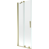 Mexen Velar 2-flügelige verschiebbare Badewannenabtrennung 70 x 150 cm, transparent, gold - 896-070-000-01-50