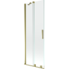 Mexen Velar Duschabtrennung 2-flügelig verschiebbar 75 x 150 cm, transparent, golden - 896-075-000-01-50