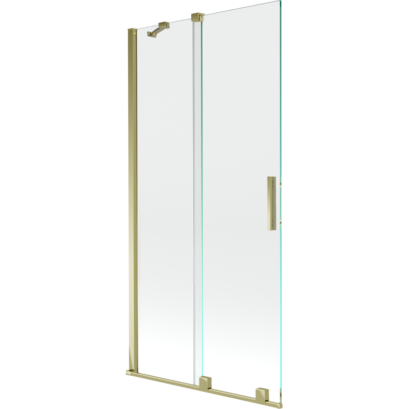 Mexen Velar 2-flügelige Schiebeduschwand 90 x 150 cm, transparent, gold - 896-090-000-01-50