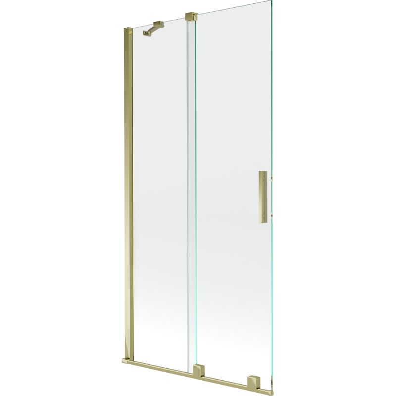 Mexen Velar Duschabtrennung 2-flügelig verschiebbar 95 x 150 cm, transparent, gold - 896-095-000-01-50