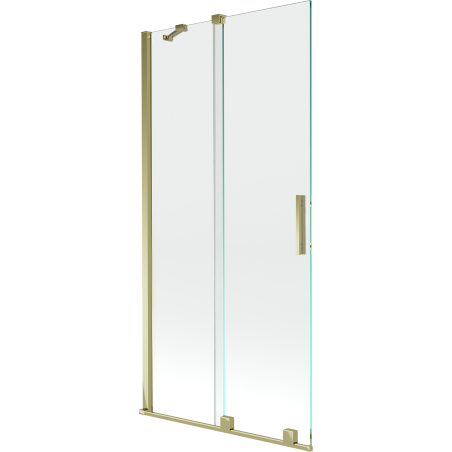 Mexen Velar Duschabtrennung 2-flügelig verschiebbar 95 x 150 cm, transparent, gold - 896-095-000-01-50