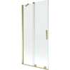 Mexen Velar Duschabtrennung 2-flügelig verschiebbar 95 x 150 cm, transparent, gold - 896-095-000-01-50