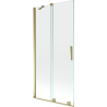 Mexen Velar zweiteilige, verschiebbare Badewannenabtrennung 95 x 150 cm, transparent, gold - 896-095-000-01-50