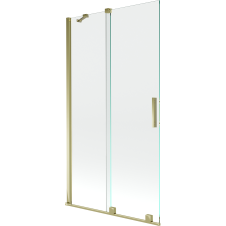 Mexen Velar 2-flügelige, verschiebbare Badewannenabtrennung 100 x 150 cm, transparent, gold - 896-100-000-01-50