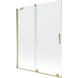 Mexen Velar 2-Flügel-Badewannenwand Regulierbare 140 x 150 cm, transparent, Gold - 896-140-000-01-50