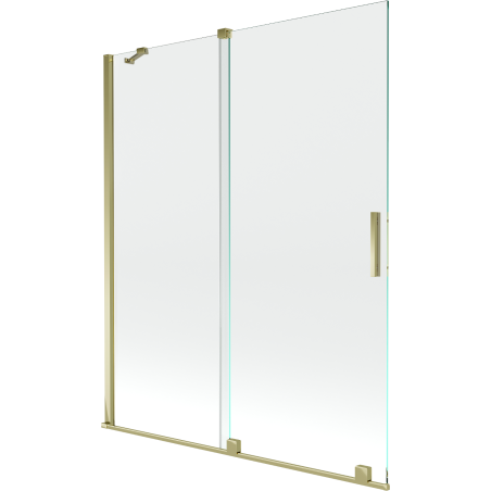 Mexen Velar 2-flügelige verschiebbare Duschwand 140 x 150 cm, transparent, gold - 896-140-000-01-50