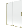 Mexen Velar 2-flügelige verschiebbare Duschwand 140 x 150 cm, transparent, gold - 896-140-000-01-50