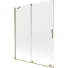 Mexen Velar Duschwand 2-flügelig verschiebbar 140 x 150 cm, transparent, gold - 896-140-000-01-50