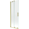 Mexen Velar 2-flügelige Duschwand, verschiebbar 70 x 150 cm, transparent, gold gebürstet - 896-070-000-01-55