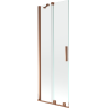 Mexen Velar zweiflügelige Badewannenfalttür, verschiebbar, 70 x 150 cm, transparent, Roségold - 896-070-000-01-60