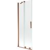 Mexen Velar Duschabtrennung Badewanne 2-flügelig verschiebbar 75 x 150 cm, transparent, Roségold - 896-075-000-01-60