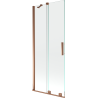 Mexen Velar Duschwand, 2-flügelig, verschiebbar 80 x 150 cm, transparent, Roségold - 896-080-000-01-60