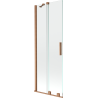 Mexen Velar Badewannenabtrennung 2-flügelig verschiebbar 75 x 150 cm, transparent, gebürstetes Kupfer - 896-075-000-01-65