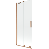 Mexen Velar zweiflügelige, verschiebbare Wannensichtblende 85 x 150 cm, transparent, gebürstetes Kupfer - 896-085-000-01-65