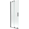 Mexen Velar 2-flügelige verschiebbare Badewannenfaltwand 75 x 150 cm, transparent, gebürstetes Gun Gray - 896-075-000-01-66