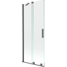 Mexen Velar Duschabtrennung ausziehbar, 2-teilig, 85 x 150 cm, transparent, gebürstetes Gun Gray - 896-085-000-01-66