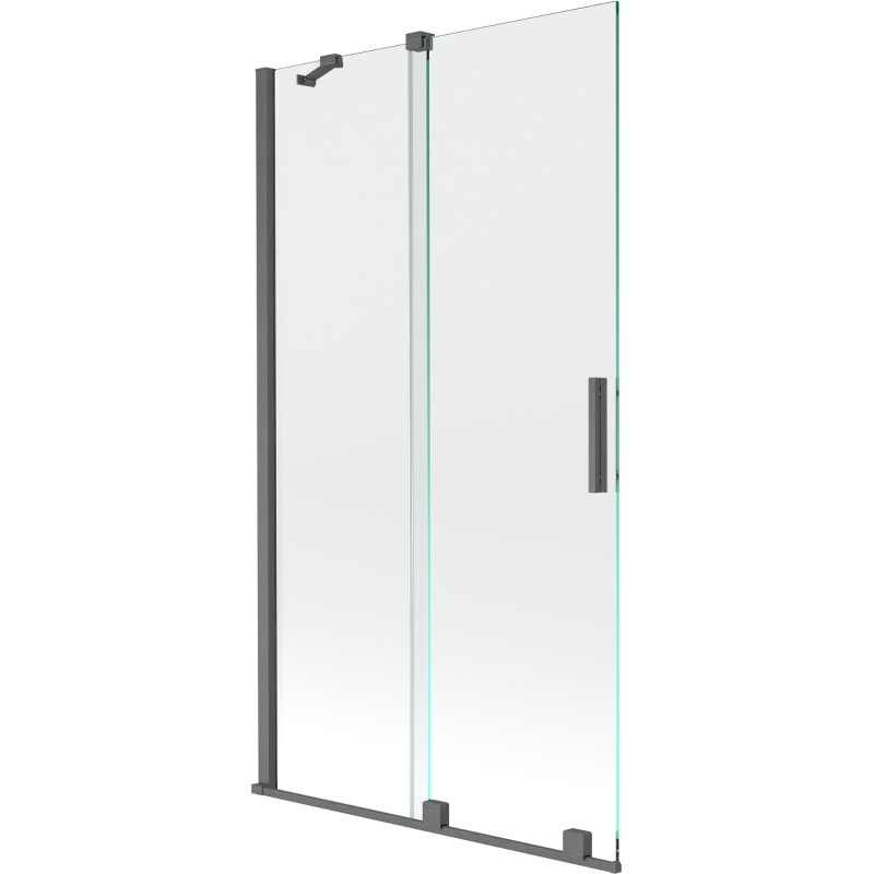 Mexen Velar duschwand 2-flügelig verschiebbar 100 x 150 cm, transparent, gun gray gebürstet - 896-100-000-01-66