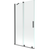 Mexen Velar duschwand 2-flügelig verschiebbar 100 x 150 cm, transparent, gun gray gebürstet - 896-100-000-01-66