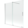Mexen Velar 2-flügelige, verschiebbare Badewannenabtrennung 160 x 150 cm, transparent, chrom - 896-160-000-01-01