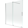 Mexen Velar 2-flügelige, schiebbare Badewannenabtrennung 150 x 150 cm, transparent, Chrom - 896-150-000-01-01