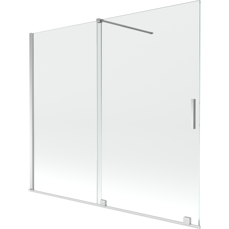 Mexen Velar Duschabtrennung 2-teilig verschiebbar 180 x 150 cm, transparent, Chrom - 896-180-000-01-01