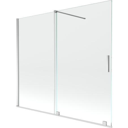 Mexen Velar zweitürige wannenumrandung, 180 x 150 cm, transparent, chrom - 896-180-000-01-01