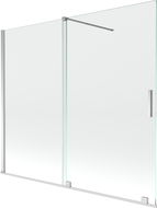Mexen Velar Duschabtrennung 2-teilig verschiebbar 180 x 150 cm, transparent, Chrom - 896-180-000-01-01