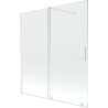 Mexen Velar Duschabtrennung, 2-flügelig, Schiebetür 150 x 150 cm, transparent, weiß - 896-150-000-01-20