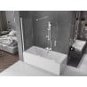 Mexen Velar Duschabtrennung für die Badewanne, 2-flügelig, verschiebbar, 160 x 150 cm, transparent, weiß - 896-160-000-01-20
