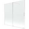 Mexen Velar zweiflügelige, verschiebbare Wannenscheibe 170 x 150 cm, transparent, weiß - 896-170-000-01-20