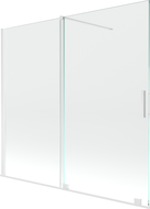 Mexen Velar Badewannenfaltwand, 2-flügelig, verschiebbar 170 x 150 cm, transparent, weiß - 896-170-000-01-20