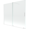 Mexen Velar zweiflügelige, verschiebbare Badewannenabtrennung 180 x 150 cm, transparent, weiß - 896-180-000-01-20