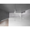 Mexen Velar 2-flügelige, verschiebbare Badewannenabtrennung 180 x 150 cm, transparent, weiß - 896-180-000-01-20