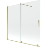 Mexen Velar 2-flügelige, verschiebbare Badewannenabtrennung 170 x 150 cm, transparent, gold - 896-170-000-01-50