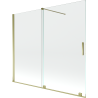 Mexen Velar 2-flügelige, verschiebbare Badewannenabtrennung 180 x 150 cm, transparent, gold - 896-180-000-01-50